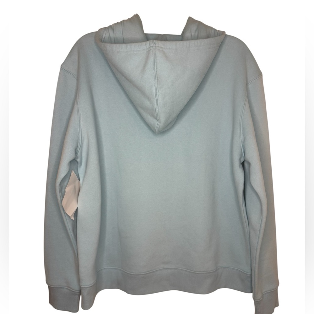 NWOT Life Is Good Fleece Hoodie Pullover Sunflower Light Blue Women’s Large - Picture 2 of 12